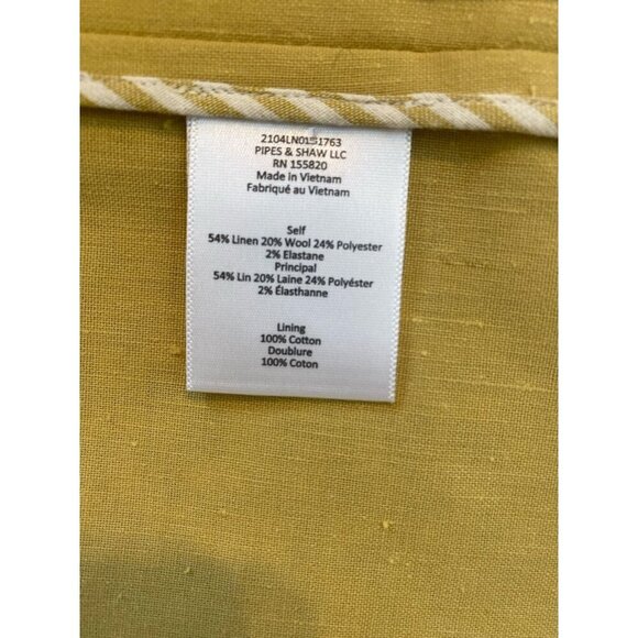 Veronica Beard Nisha Yellow Linen Wool Blend Dickey Blazer Jacket $595 Size 10 - Picture 14 of 16